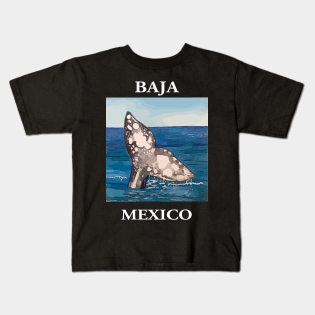 Whale Tail in Baja California Mexico - Welshdesigns Kids T-Shirt by WelshDesigns